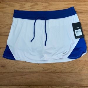 ASICS women’s Spin Slice Skort White Blue New